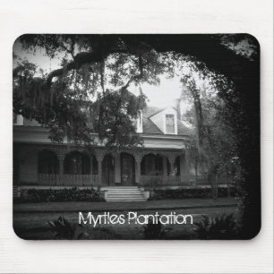 Tapis De Souris Myrtles Plantation en noir et blanc