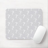 Tapis De Souris Mystère point de question énigme puzzle gris clair (Avec souris)