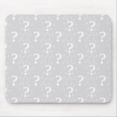 Tapis De Souris Mystère point de question énigme puzzle gris clair (Devant)