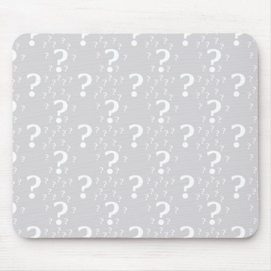Tapis De Souris Mystère point de question énigme puzzle gris clair (Devant)