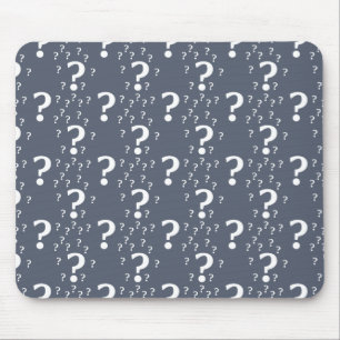 Tapis De Souris Mystère question marque énigme puzzle bleu-gris