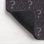 Tapis De Souris Mystère question marque énigme puzzle gris (Coin)