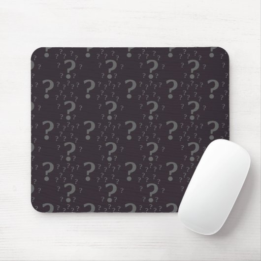 Tapis De Souris Mystère question marque énigme puzzle gris (Avec souris)