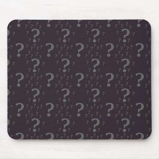 Tapis De Souris Mystère question marque énigme puzzle gris (Devant)