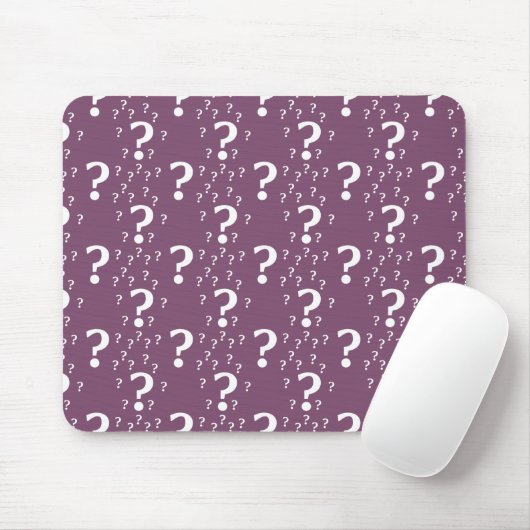 Tapis De Souris Mystère question marque énigme puzzle mauve (Avec souris)