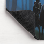 Tapis De Souris Mystérieux Chevalier Noir dans la Forêt Lune (Coin)