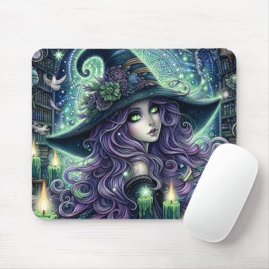 Tapis De Souris Mystical Celestial Witch (Avec souris)