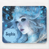 Tapis De Souris Mystical Ice Queen - Imaginaire Winter Goddess Art (Devant)
