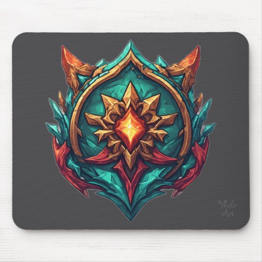 Tapis De Souris Mythic Dragon Crest Gamer Emblem (Devant)