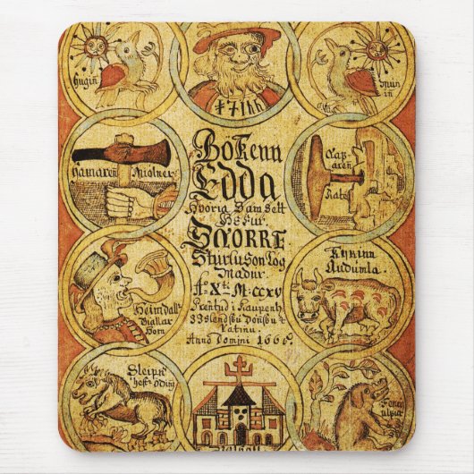 Tapis De Souris Mythologie de norses d'Eddas (Devant)