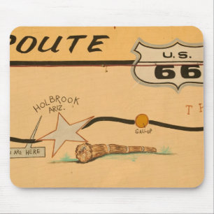 Tapis De Souris NA, États-Unis, Arizona, Holbrook Route 66 fresque