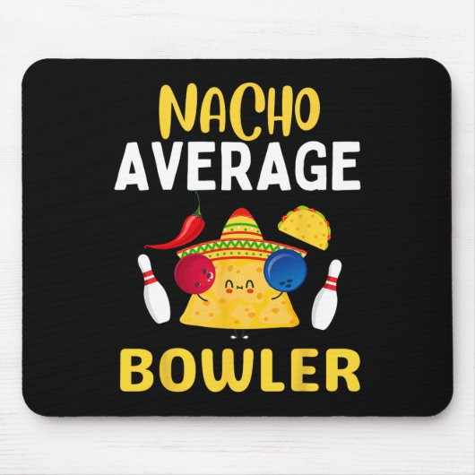 Tapis De Souris Nacho Average Bowler Cinco De Mayo Bowling Mexicai (Devant)