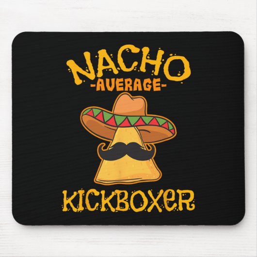 Tapis De Souris Nacho Average Kickboxer Cinco De Mayo Kickboxeuse (Devant)