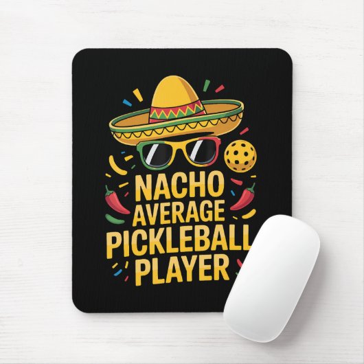 Tapis De Souris Nacho Average Pickleball Player (Avec souris)
