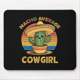 Tapis De Souris Nacho Moyenne Cowgirl Mexicaine Cinco De Mayo Drôl