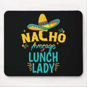 Tapis De Souris Nacho Moyenne Déjeuner Lady Chapeau Cinco De Mayo