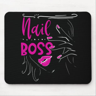 Tapis De Souris Nail Boss Tech Technicien Manicuriste Funny Cadeau
