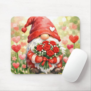 Tapis De Souris Nain de la Saint-Valentin avec des roses rouges da