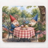 Tapis De Souris Nains de jardin mangeant des cupcakes (Devant)