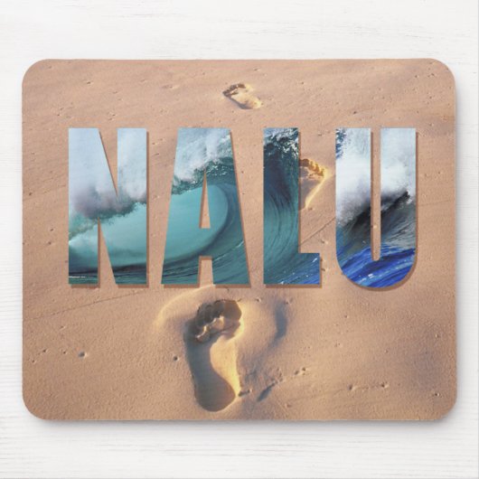Tapis De Souris "Nalu" hawaïen (surf) Mousepad (Devant)
