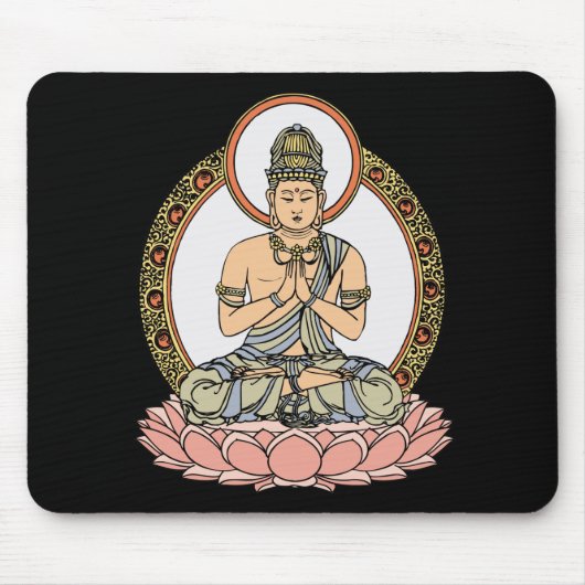 Tapis De Souris Namaskara Mudra Bouddha (Devant)