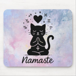 Tapis De Souris Namaste Cat Mousepad - Zen Yoga Design de chat