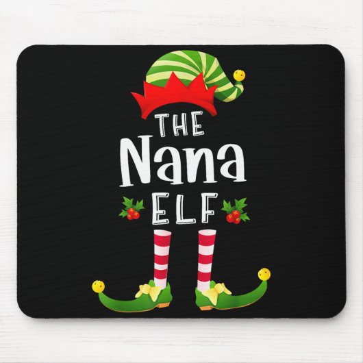 Tapis De Souris Nana Christmas Elf Matching Pajama X-mas Party (Devant)