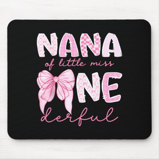 Tapis De Souris Nana Of Little Miss Onederful First Birthday Girl (Devant)