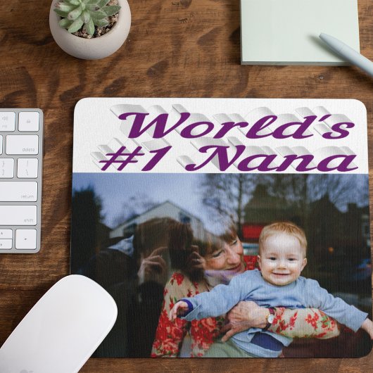 Tapis De Souris Nana photo texte violet