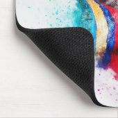 Tapis De Souris Nap Heure Kitty | ABSTRAIT | Aquarelle (Coin)