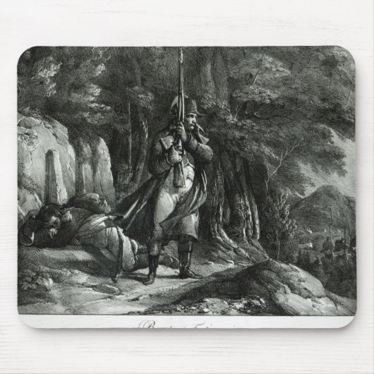 Tapis De Souris Napoléon sur le devoir de sentinelle (Devant)