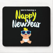 Tapis De Souris Nappy New Year Diaper Expecting Pregnant Funny Hap (Devant)