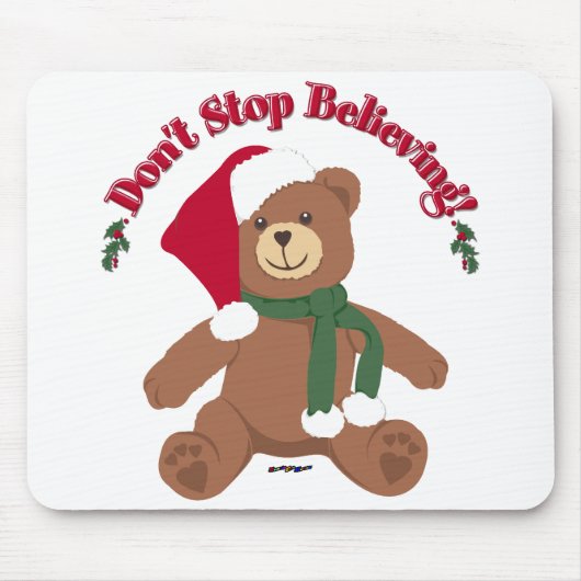 Tapis De Souris N'arrête pas de croire ! Ours de Noël (Devant)