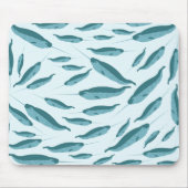 Tapis De Souris Narwhal dans le Motif de l'océan bleu (Devant)