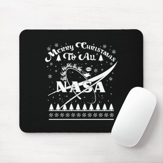 Tapis De Souris Nasa Merry Christmas To All Ugly Sweater Logo With (Avec souris)