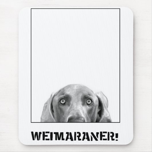 Tapis De Souris Nation de Weimaraner : Weimaraner dans une boîte ! (Devant)