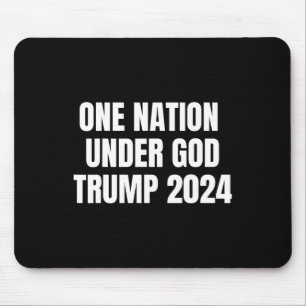 Tapis De Souris Nation Under God Trump 2024 God American Flag Jesu
