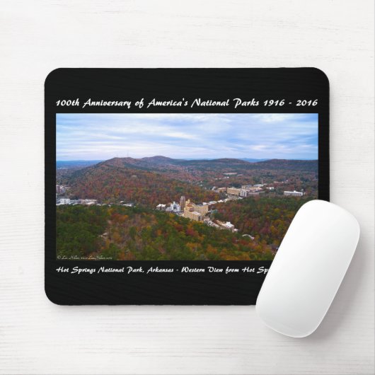 Tapis De Souris National Park Anniversary Hot Springs Vue d'automn (Avec souris)