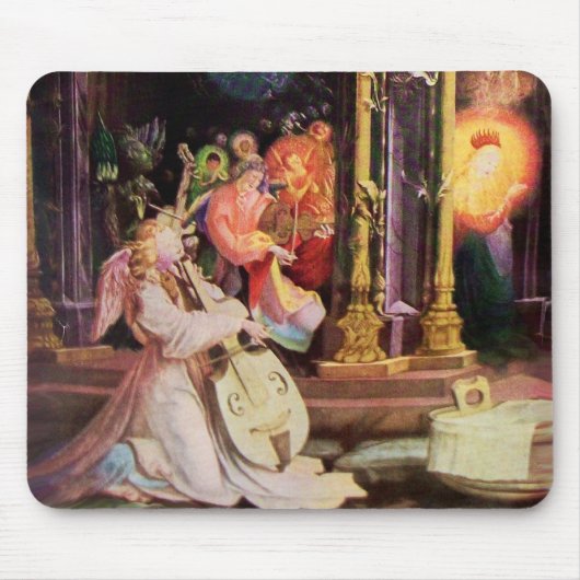 TAPIS DE SOURIS NATIVITÉ AVEC ANGELS - MAGIE DE NOËL (Devant)