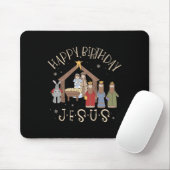 Tapis De Souris Nativité Joyeux anniversaire Jésus Noël Nativité C (Avec souris)