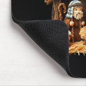 Tapis De Souris Nativity Scene Faux Yarn Crochet Jesus Christmas R (Coin)
