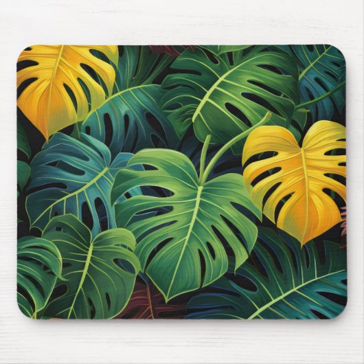 Tapis De Souris Nature Monstera Feuilles (Devant)