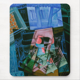 Tapis De Souris Nature morte devant une fenêtre ouverte de Juan Gr