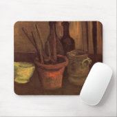 Tapis De Souris Nature morte Pinceaux dans un pot par Vincent van  (Avec souris)