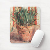 Tapis De Souris Nature morte Pot de fleurs avec ciboulette par Vin (Avec souris)