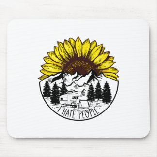 Tapis De Souris Nature Tournesol Camping Amusant Extérieur Je déte