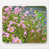 Tapis De Souris Nature, verte, fleur sauvage, rose, eau (Devant)