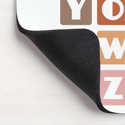 Tapis De Souris Naughty Alphabets mousepad (Coin)