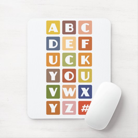 Tapis De Souris Naughty Alphabets mousepad (Avec souris)