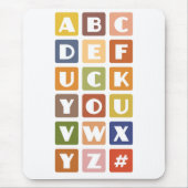 Tapis De Souris Naughty Alphabets mousepad (Devant)